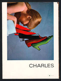 Charles Jourdan 1967 Publicité dépliante, Photo Guy Bourdin, 4 pages