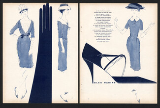 Bleu Marine 1959 Roger Vivier, Christian Dior, Michel Goma, Jean Patou