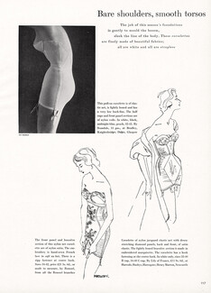 Scandale, Roussel, Lily of France 1955 Corselette Girdles, Photo Guy Bourdin