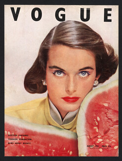 Erwin Blumenfeld 1951 British Vogue Cover, The New Bouffant Coiffure, Yardley Make Up