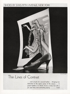 Saks Fifth Avenue 1931 Women's Shoes, Jean Dupas, Photo Henry Waxman
