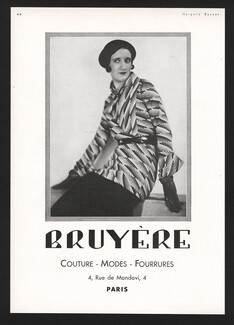 Bruyère 1931 Publicité, 4 Rue de Mondovi