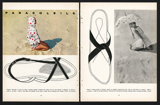 Parasoleils, 1957 - Dessins Jean Pierre Bailly, Sandales Cédric, Manfield, Carel, Bally, 6 pages