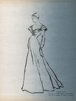 Jeanne Lanvin 1948 Pierre Simon, Evening Gown