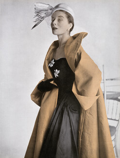Jacques Fath 1951 Photo Russel, Evening Coat