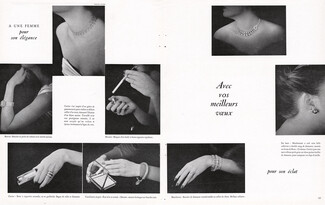 Cartier, Hermès, Boivin, Mauboussin, Boucheron, Van Cleef & Arpels 1948 Photos Figaro