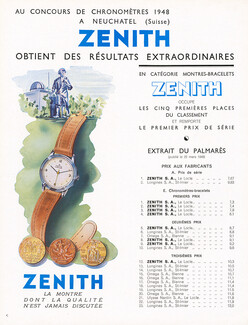 Zenith (Watches) 1949 Concours de Chronomètres