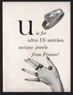 UTI (Watches) 1957 Precious jewels made especially for Neiman Marcus