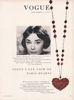 Paris Hearts 1957 Heart from Balenciaga, Audrey Hepburn Coiffure