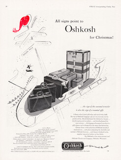 Oshkosh Trunks Company (Luggage) 1950 Santa's sleigh