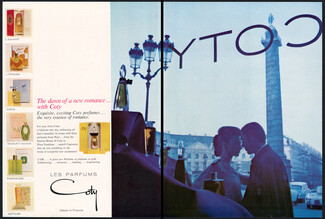 Coty (Perfumes) 1963 Place Vendôme, L'Aimant, L'Origan, Paris, Muguet des Bois, Emeraude, Meteor