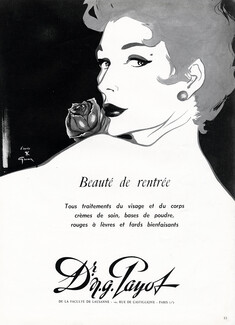 Dr. N.g. Payot 1955 René Gruau, Rose (version D Beauté de rentrée)