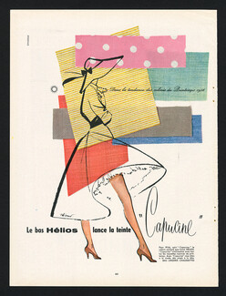 Bas Hélios (Hosiery) 1956 La Teinte Capucine