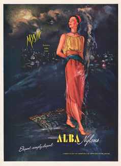 Alba (Hosiery) 1946 Mystic Nylons, Stockings, Oriental
