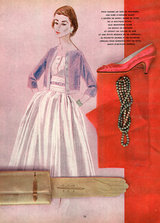 À Paris la femme porte, 1956 - Jean Patou Boutique, Cérésole, Durer, Perugia pour Givenchy, Perrin