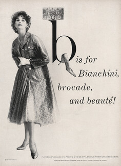Bianchini Férier (Fabric) 1957 Brocade, Galanos, David Evins, Koret