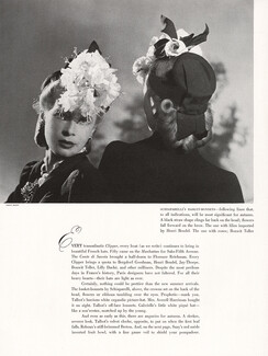 Schiaparelli (Millinery) 1940 Basket-bonnets, Photo André Durst