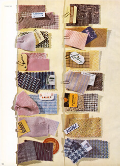 Tissus 1956 Lesur, J. Léonard, Bodin, Gerondeau, Rodier, Lamarre, Auguste Dormeuil, Dumas & Maury, Moreau, Labbey, E. Meyer, Dormeuil Frères, Leleu, Raimon