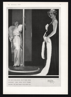 Molyneux 1931 Satin Gown, Photo de Meyer (Demeyer)