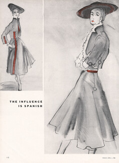 Sylvan Rich 1952 René Bouché, The Influence is Spanish, 2 pages