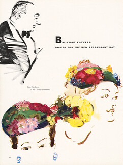 Lilly Daché 1952 Marcel Vertès, The New Restaurant Hat