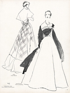 Grès & Balenciaga 1949 Evening Gowns, Pierre Simon