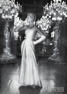 Jean Dessès 1956 Aux Cristalleries de Baccarat, Soie Cendron-Perceval