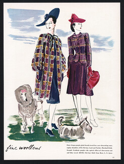 Lord And Taylor, Best 1940 Purple Woollens, Poodle