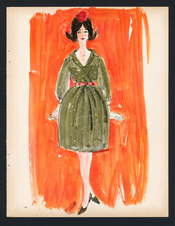 Chloé 1959 Albert Fau Fashion Illustration, Fleur Judith Barbier