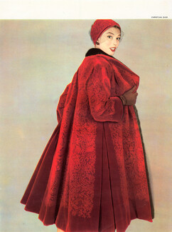 Christian Dior 1955 Manteau Bodin, Brodé par Rébé