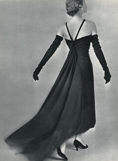 Christian Dior 1955 Robe du soir Hurel, Gants Le Grand