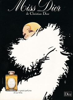 Christian Dior (Perfumes) 1978 René Gruau, Miss Dior