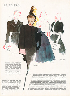 Maggy Rouff & Molyneux 1946 Le Boléro, René Gruau