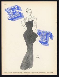 René Gruau 1946 Paquin, Evening Gown