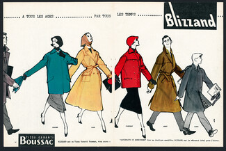 Blizzand 1957 René Gruau, Tissu Garanti Boussac