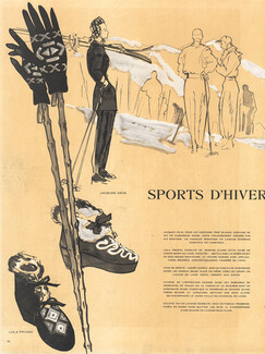 Lola Prusac, Jacques Heim 1946 Jc. Haramboure, Ski Equipment Boots