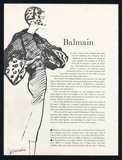 Pierre Balmain 1957 René Bouché, Tibetan Jacket