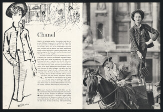 Chanel 1957 René Bouché, Suit, Jersey by Ducharne, Photo William Klein