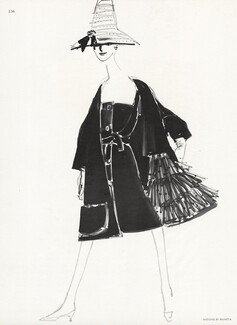 Patrick de Barentzen 1959 Brunetta, Fashion Illustration