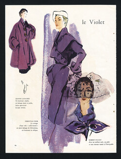 Christian Dior 1950 Le Violet, Sainville, Jeanne Lafaurie, Robert Piguet