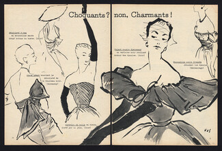 Christian Dior, Givenchy, Balenciaga 1952 Illustrations Pierre Simon
