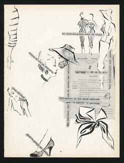 Jacques Fath 1950 "Le mot du Couturier" Ligne Centrée
