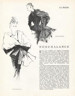 Balenciaga, Lanvin Castillo 1952 Nonchalance, Diaz Fashion Illustration