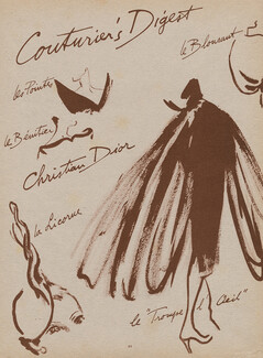 Christian Dior 1949 Details, Couturier's Digest