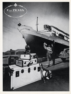 Prada 1973 Luggage, Ocean Liner Rex, Dog