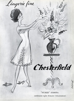 Chesterfield 1959 Lingerie Fine, Signed Castaingt