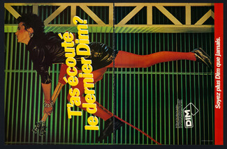 Dim 1981 Collant Rayures Fines