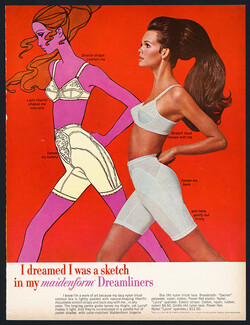 Maidenform (Lingerie) 1968 Panty Girdle, Bra