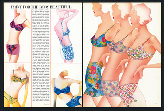 Swimwear 1968 Gossard, Triumph, Kayser, Silhouette, Warner's, Berlei, Lovable, Drawings Philip Castle
