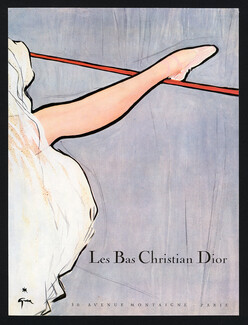 Christian Dior (Stockings) 1954 Ballet, René Gruau
